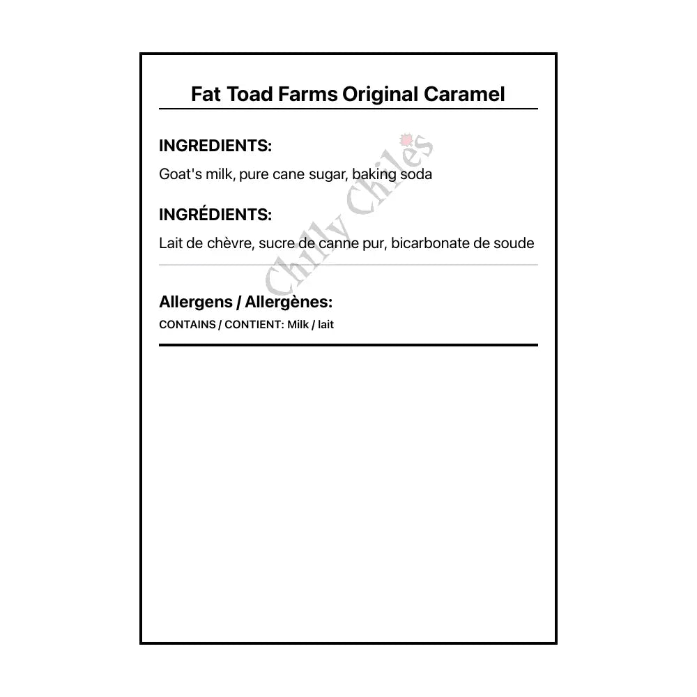 Fat Toad Farms Original Caramel - Other