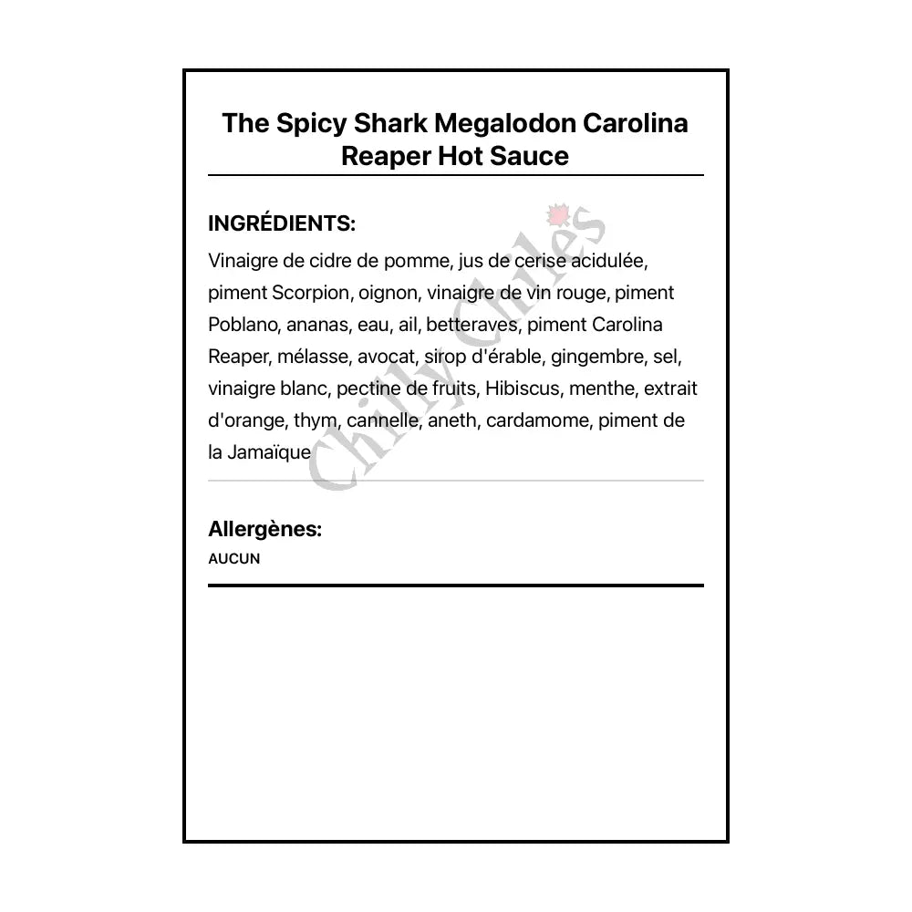 The Spicy Shark Megalodon Carolina Reaper Hot Sauce - Hot Sauce