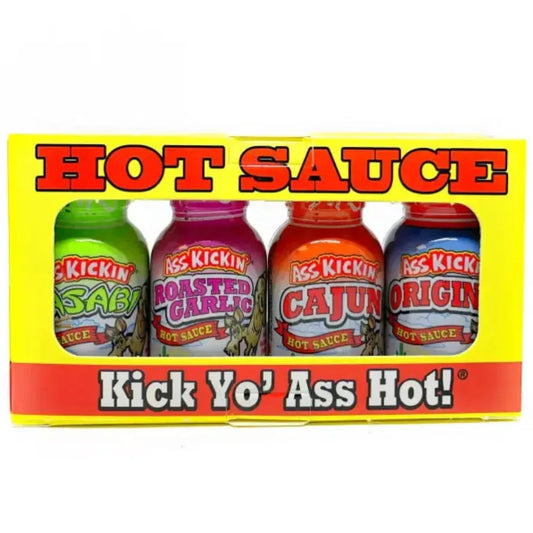 Ass Kickin' Hot Sauces 4 Mini Bottles - Main Image