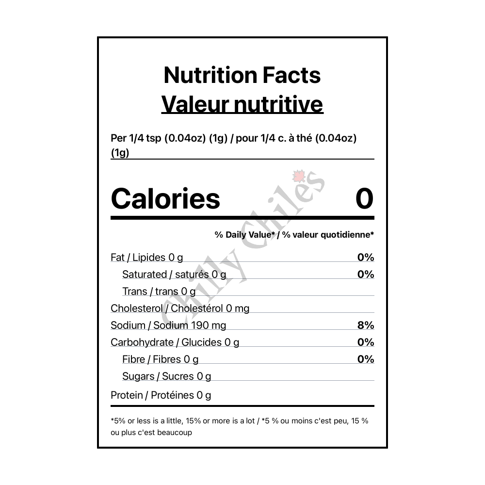 Slap Ya Mama Hot Cajun Seasoning - 4oz - Canadian Nutrition Facts