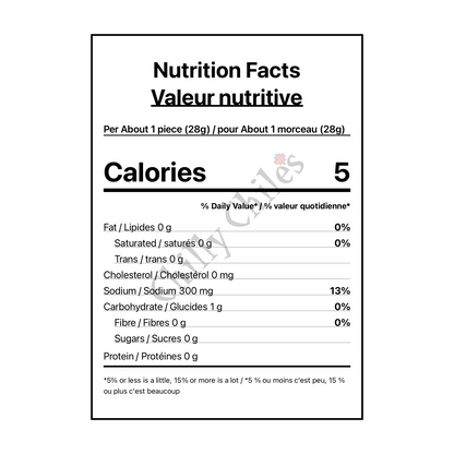 Atomic Dongs Dill Pickle Habanero & Garlic Spears - Canadian Nutrition Facts