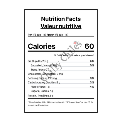 Mikey V's Moroccan Gator Toes - Canadian Nutrition Facts