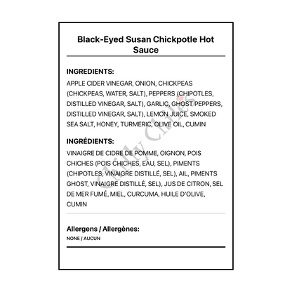 Black-Eyed Susan Chickpotle Hot Sauce - Bilingual Ingredients