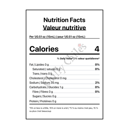 Ring of Fire XX-Hot Habanero Hot Sauce - Canadian Nutrition Facts