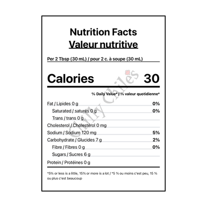 Evan Williams Spicy Apple Grilling Sauce - Canadian Nutrition Facts