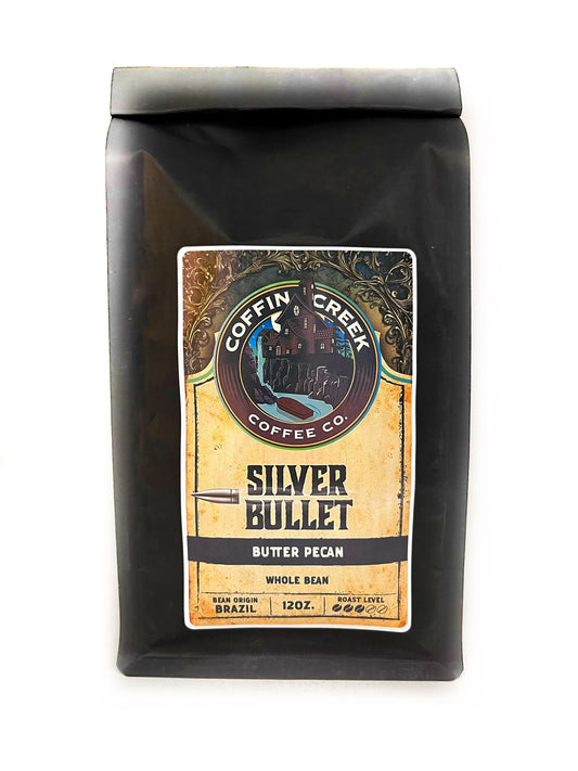 Coffin Creek Silver Bullet Butter Pecan Coffee Whole Bean