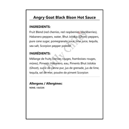 Angry Goat Black Bison Hot Sauce - Hot Sauce