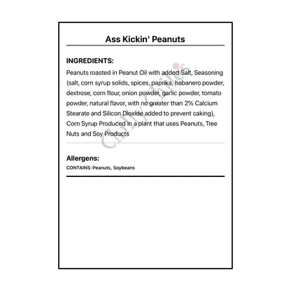 Ass Kickin’ Peanuts - Snacks