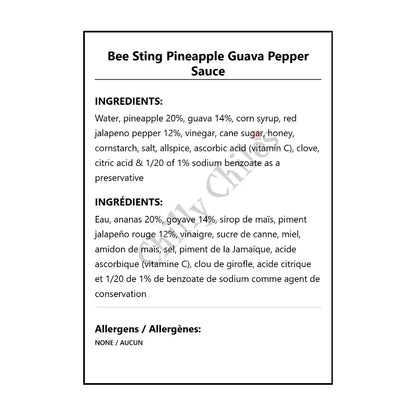 Bee Sting Pineapple Guava Pepper Sauce - Hot Sauce