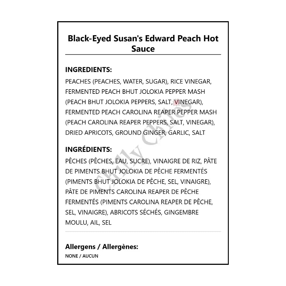 Black-Eyed Susan’s Edward Peach Hot Sauce - Hot Sauce