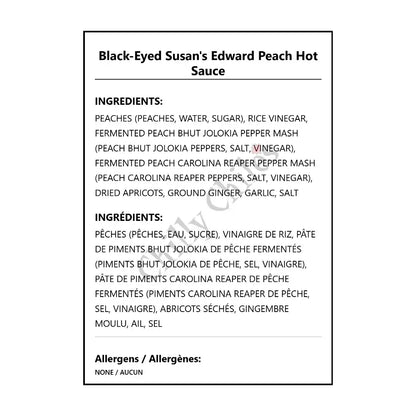 Black-Eyed Susan’s Edward Peach Hot Sauce - Hot Sauce