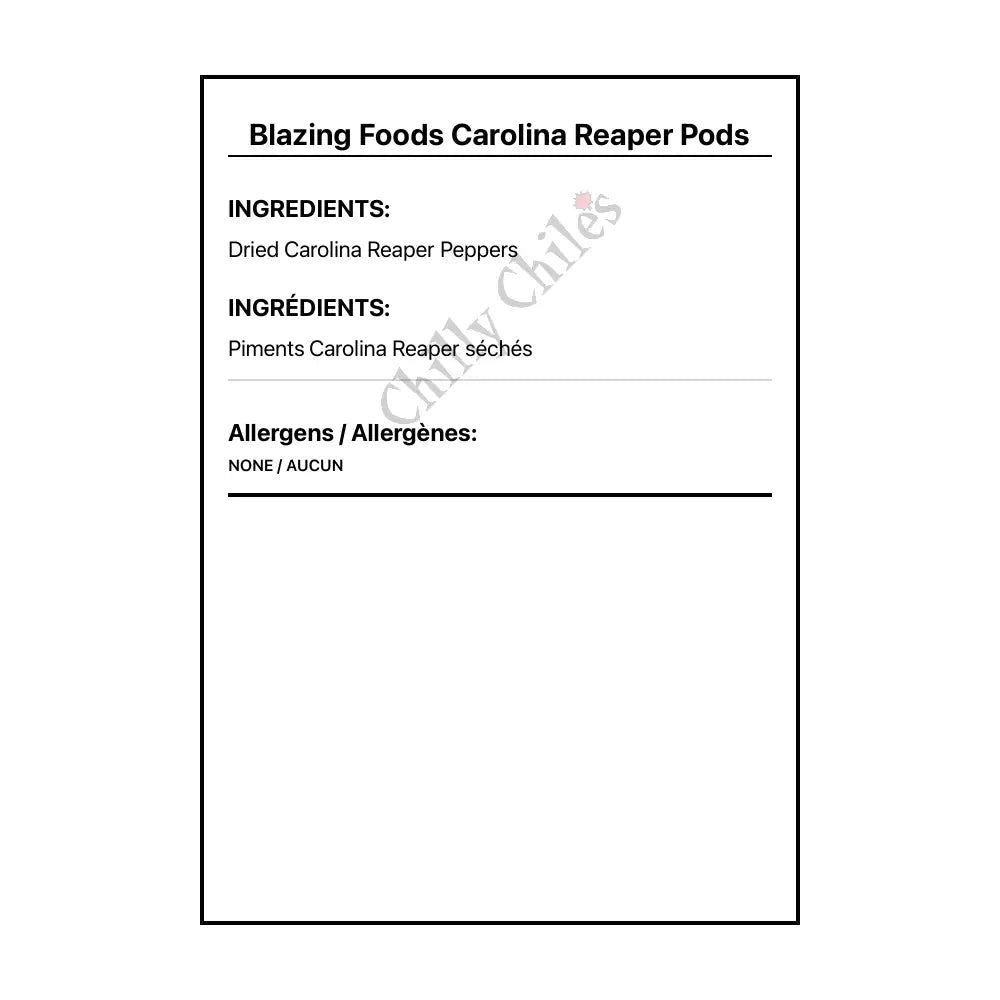 Blazing Foods Carolina Reaper Pods - Spice/Peppers