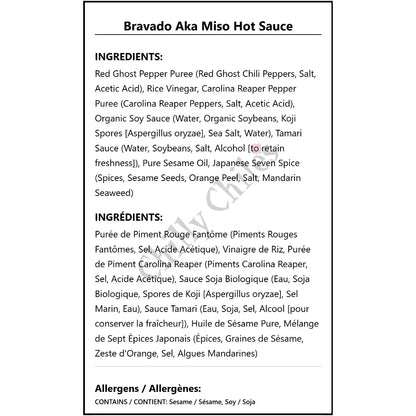 Bravado Aka Miso Hot Sauce - Hot Sauce
