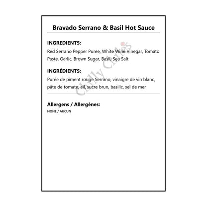 Bravado Serrano & Basil Hot Sauce - Hot Sauce