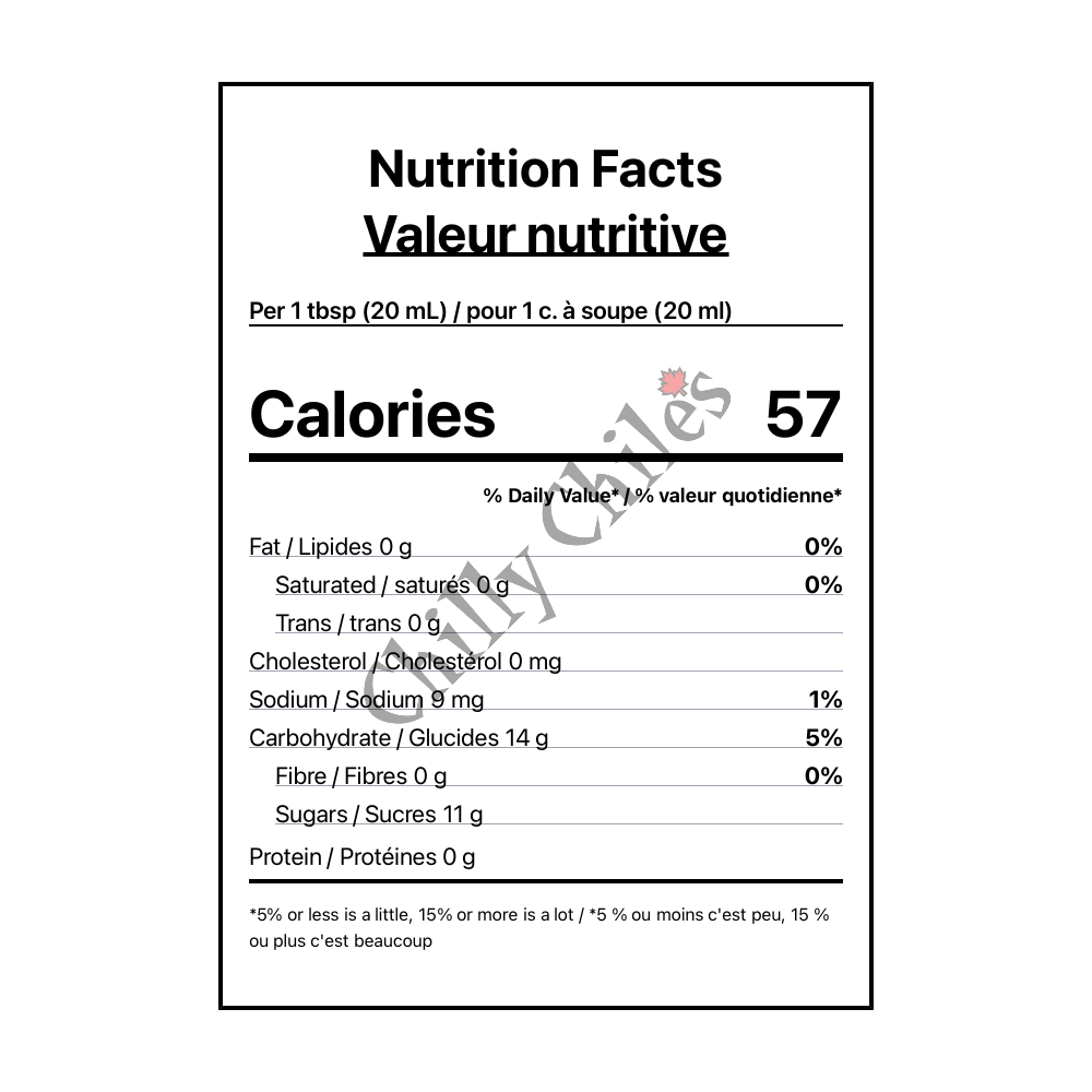 Halifax Honey Cocoa Honey - Canadian Nutrition Facts