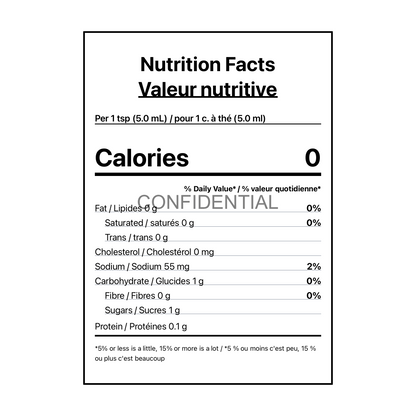 Heartbeat Red Habanero Hot Sauce 16oz - Canadian Nutrition Facts