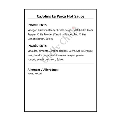CaJohns La Parca Hot Sauce - Hot Sauce