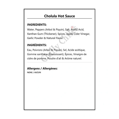 Cholula Hot Sauce - Hot Sauce