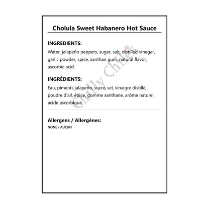 Cholula Sweet Habanero Hot Sauce - Hot Sauce