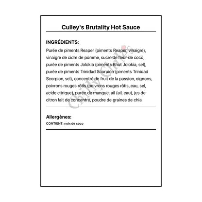 Culley’s Brutality Hot Sauce - Hot Sauce