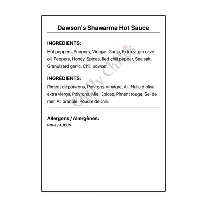 Dawson’s Shawarma Hot Sauce - Hot Sauce