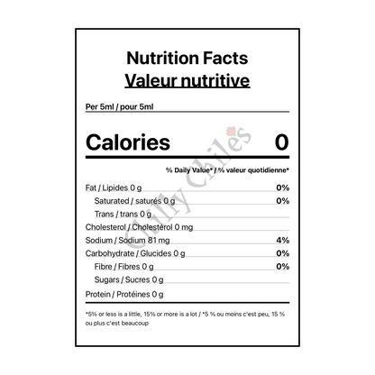 La Meridana Red Habanero Hot Sauce - Canadian Nutrition Facts