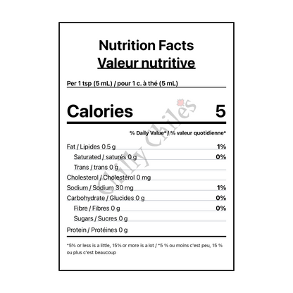 Shuug Zhoug Hot Sauce - Canadian Nutrition Facts