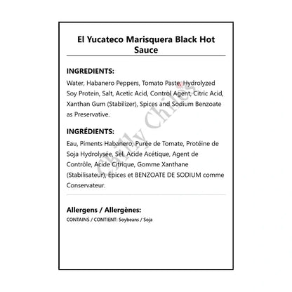 El Yucateco Marisquera Black Hot Sauce - Hot Sauce