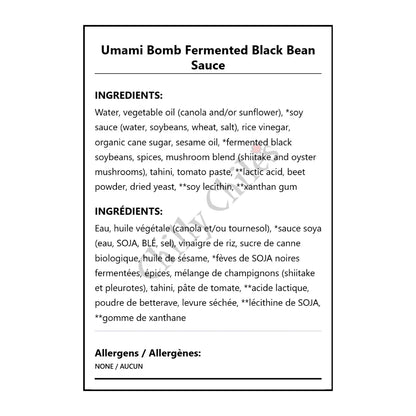 Umami Bomb Fermented Black Bean Sauce - Bilingual Ingredients