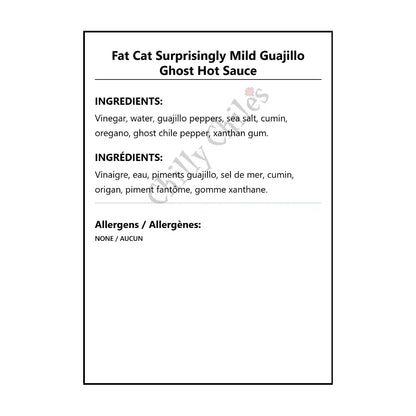 Fat Cat Surprisingly Mild Guajillo Ghost Hot Sauce - Hot Sauce