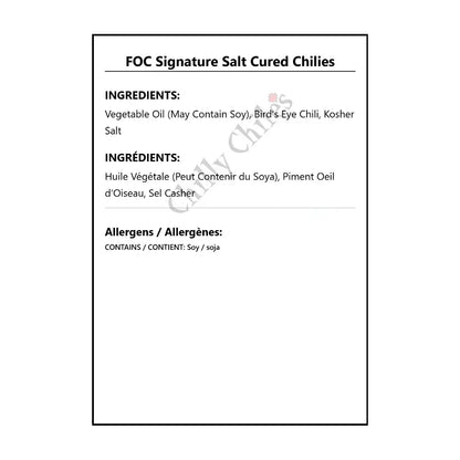 FOC Signature Salt Cured Chilies - Condiments