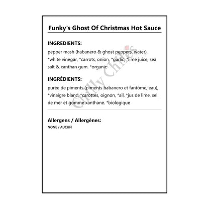 Funky’s Ghost Of Christmas Hot Sauce - Hot Sauce