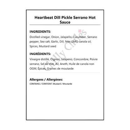 Heartbeat Dill Pickle Serrano Hot Sauce - Hot Sauce