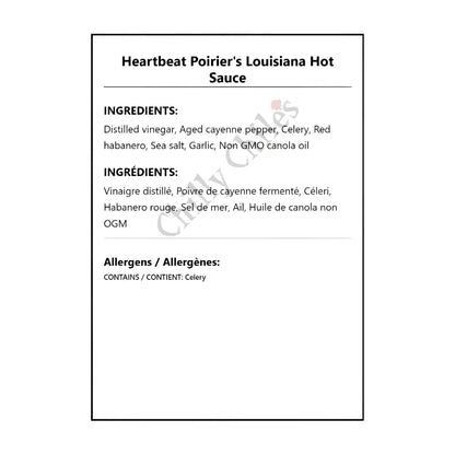 Heartbeat Poirier’s Louisiana Hot Sauce - Hot Sauce
