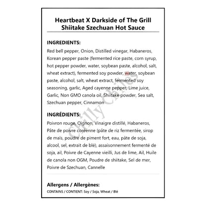 Heartbeat X Darkside of The Grill Shiitake Szechuan Hot Sauce - Hot Sauce