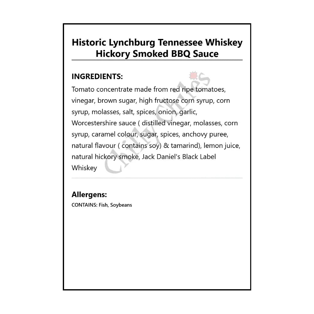 Historic Lynchburg Tennessee Hickory Smoked BBQ Sauce - BBQ Sauce