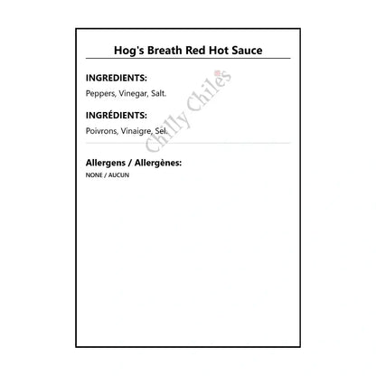Hog’s Breath Red Hot Sauce - Hot Sauce