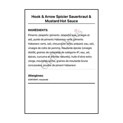 Hook & Arrow Spicier Sauerkraut & Mustard Hot Sauce - Hot Sauce