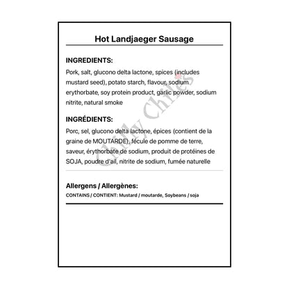 Hot Landjaeger Sausage - Other