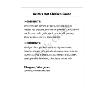 Keith’s Hot Chicken Sauce - Hot Sauce