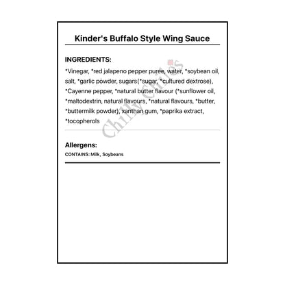 Kinder’s Buffalo Style Wing Sauce - Wing Sauce