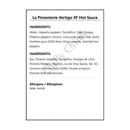 La Pimenterie Vertigo XF Hot Sauce - Hot Sauce
