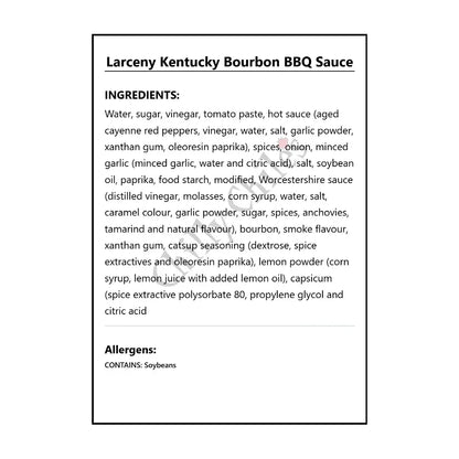 Larceny Kentucky Bourbon BBQ Sauce - BBQ Sauce