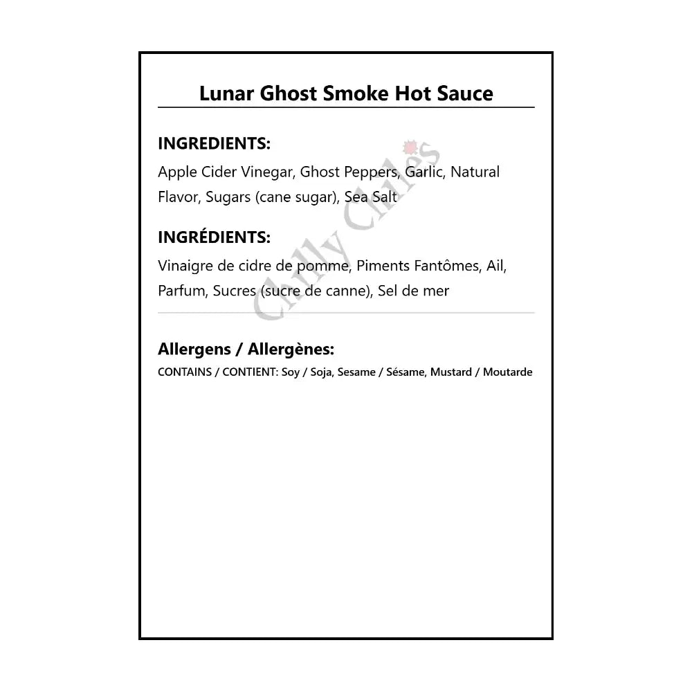 Lunar Ghost Smoke Sriracha Hot Sauce - Hot Sauce
