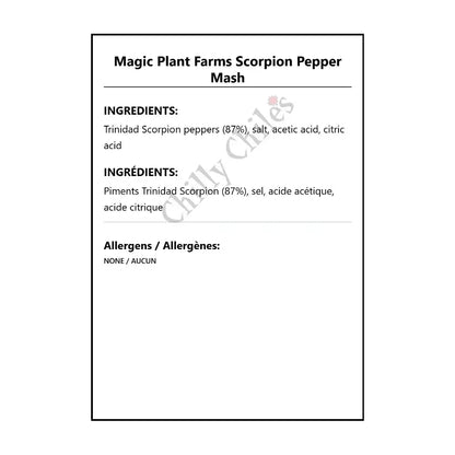 Magic Plant Farms Scorpion Pepper Mash - Spice/Peppers