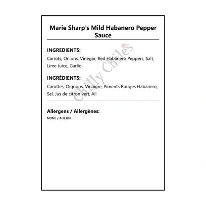 Marie Sharp’s Mild Habanero Pepper Sauce - Hot Sauce