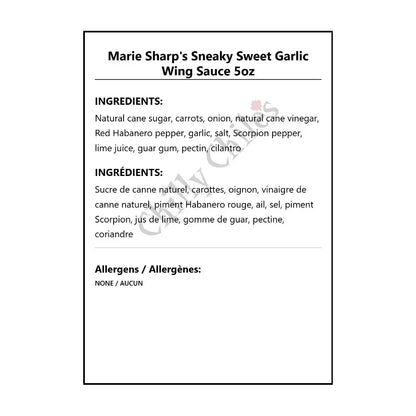Marie Sharp’s Sneaky Sweet Garlic Wing Sauce 5oz - Wing Sauce