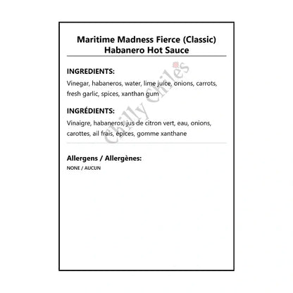 Maritime Madness Fierce (Classic) Habanero Hot Sauce - Hot Sauce