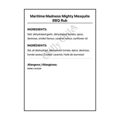 Maritime Madness Mighty Mesquite BBQ Rub - Spice/Peppers