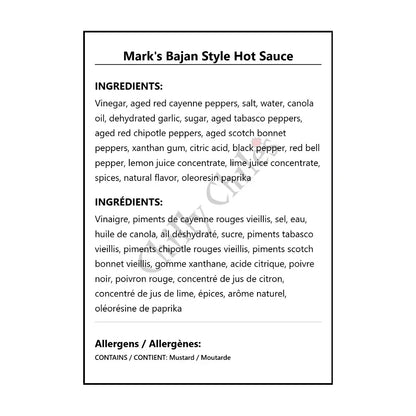 Mark’s Bajan Style Hot Sauce - Hot Sauce